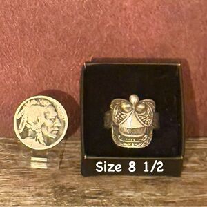 Sterling Silver Horse Saddle Ring Size 8.5